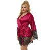 Subblime - 953812 Pyjama Dentelle Élégant + String Rouge S/M